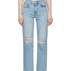 Women’s SLVRLAKE Blue London Jeans Sz 25 Light Wash Denim Straight Leg